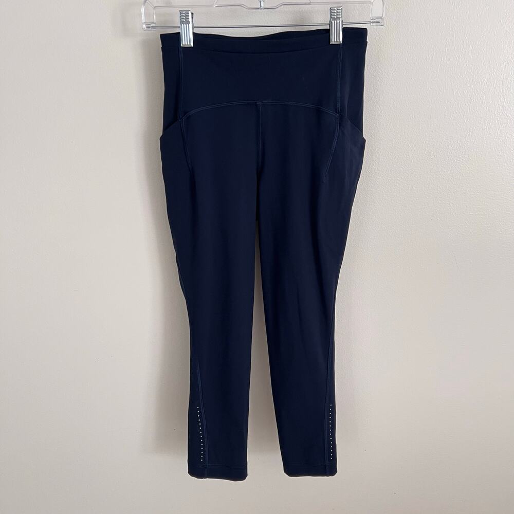 Lululemon Mineral Blue Swift Speed High-Rise Crop 21" Size 4
